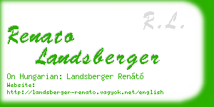 renato landsberger business card